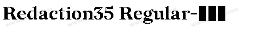 Redaction35 Regular字体转换